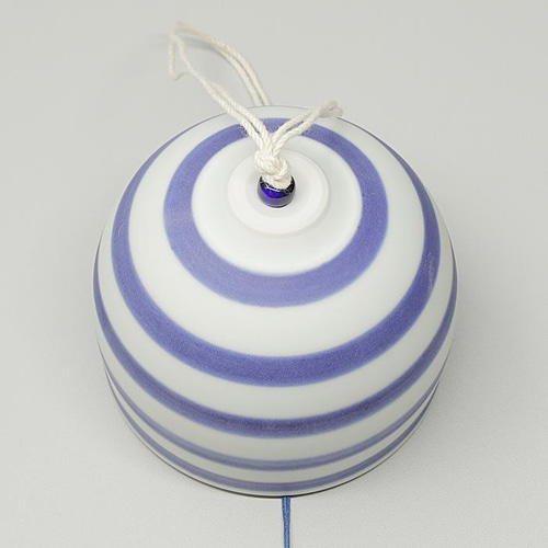 陶磁器 砥部焼 おしゃれ 「風鈴 ストライプ」 かわいい 窯元 tsuneoka