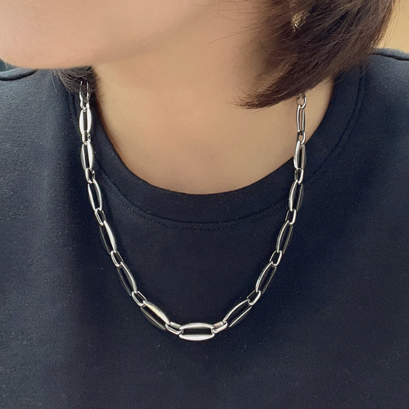 サージカルステンレスネックレス チェーン つけっぱなしアクセ 金属アレルギー対応 プレゼント ギフト 6枚目の画像