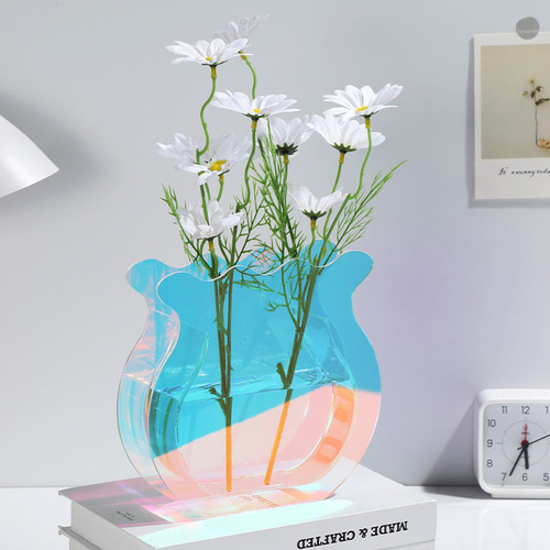 創造的なアクリルの魚飼育用の水槽の花瓶の芸術の幾何学的な透明な居間