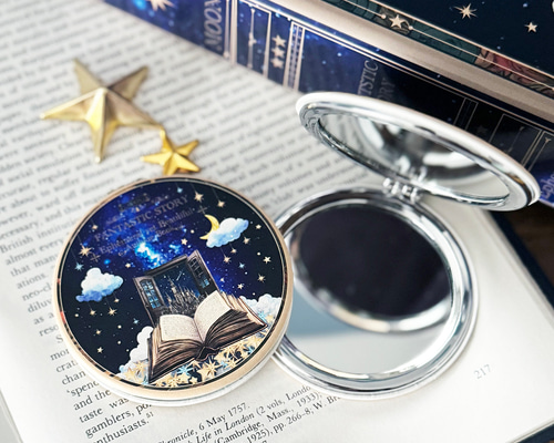 ロラライハリス★ハンドメイド★折りたたみミラー(大) ショッピング ロラライハリス☆ハンドメイド☆折りたたみミラー(大) ショッピング