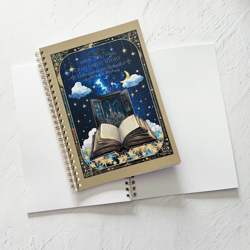FANTASTIC STORY柄 リング綴じノート A5サイズ｜手帳・日記帳