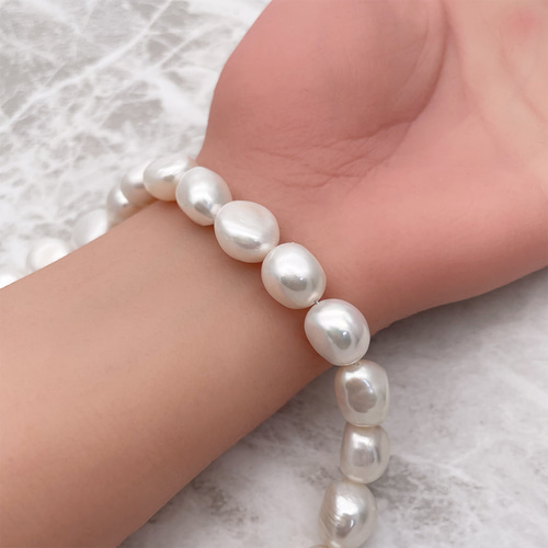 すんごく大きいごろごろバロック淡水パール 超大粒 本真珠 変形 11mm