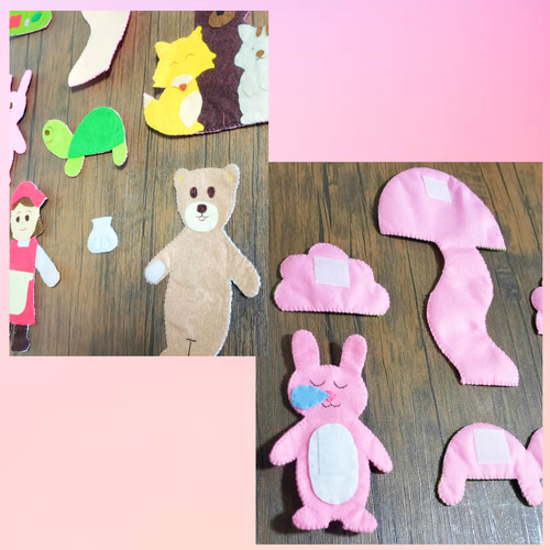 2wayエプロンシアター『うさぎとかめ』『もりのくまさん』 おもちゃ