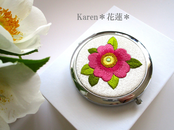 杖　鏡　お箸　コンパクトミラー　ネイルケアセット　薔薇　手描き　トールペイント 杖 鏡 お箸 コンパクトミラー ネイルケアセット 薔薇 手描き