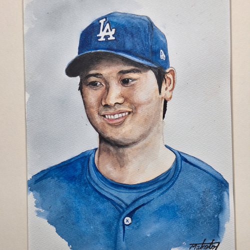 水彩画 大谷翔平 絵画 makochin 通販 17778609｜Creema(クリーマ)