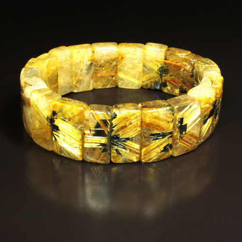 太陽のようなプラスエネルギーを】20mm 一点物 太陽放射ルチルバングル