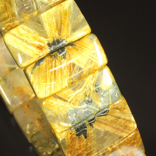 太陽のようなプラスエネルギーを】20mm 一点物 太陽放射ルチルバングル