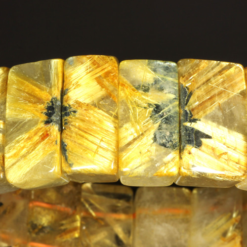 太陽のようなプラスエネルギーを】20mm 一点物 太陽放射ルチルバングル