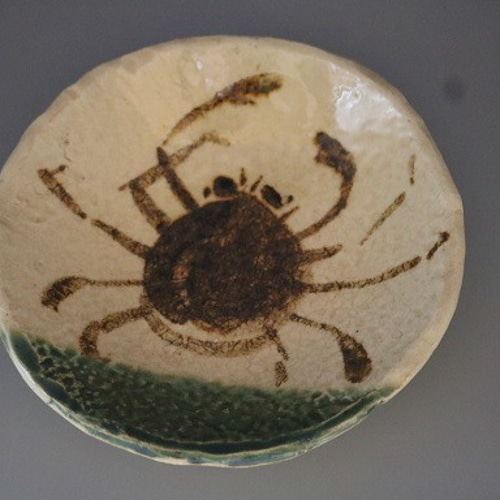 魯山人好みカニ絵皿5客組（作品番号R-058） 中皿 森の丘陶房 通販