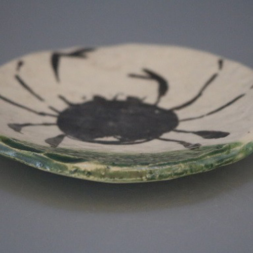 魯山人好みカニ絵皿6客組（作品番号R-059） 中皿 森の丘陶房 通販