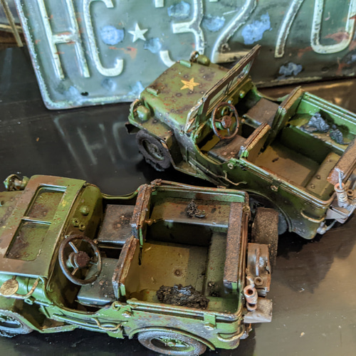 アメリカン ミリタリー ブリキカージープ US ARMY JEEP #軍用