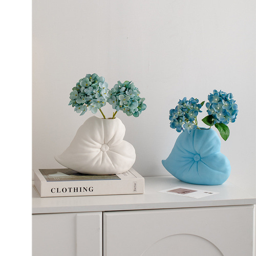 シンプルで創造的なセラミック花瓶の装飾リビングルームフラワー