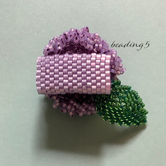 紫陽花の帯留め 3枚目の画像