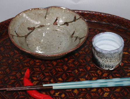 絵唐津蛤形小鉢５客組（作品番号K-081）