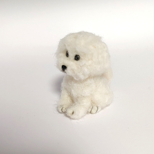 羊毛フェルト 犬 ビションフリーゼ 羊毛フェルト ビションフリーゼ ビション 犬 羊毛フェルト ♡ron