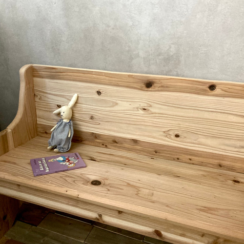 国産杉無垢材】チャペルベンチ アンティーク風 木製チャーチベンチ