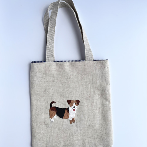 三毛犬の刺繍バッグ トートバッグ 早川靖子 通販 17778995