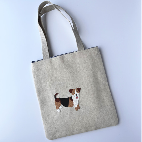 三毛犬の刺繍バッグ トートバッグ 早川靖子 通販 17778995