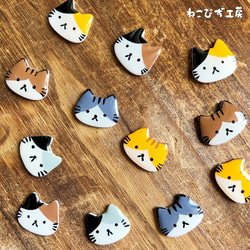 猫ニャン キラキラパープルラメ レジン ヘアピン2本セット ヘアピン