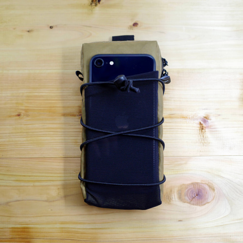 スマホホルダー　UL登山 ONS XB】ULショルダーハーネス スマホポーチ X-PAC ブラック