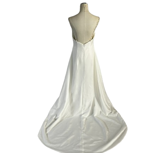 パーティードレス キャミソール ビーズ オフホワイト 色直し 前撮り  