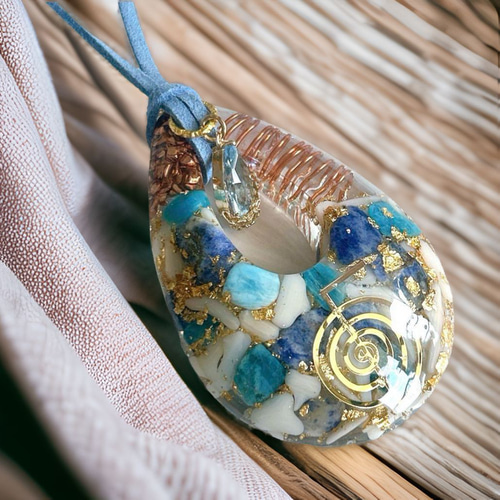 6cm 幸運♡オルゴナイト ネックレス ペンダントドロップ 超空霊 
