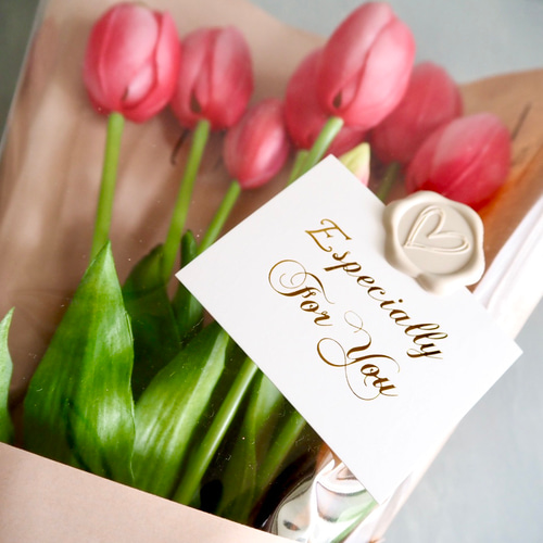 リニューアル✨【リアル造花】パーロット咲きチューリップ5本