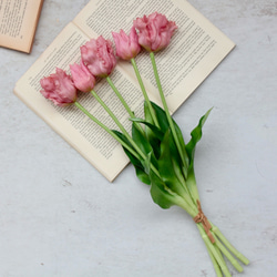 エミリオロバ　チューリップ　イエロー　高級造花　パーロット咲き エミリオロバ チューリップ イエロー 高級造花 パーロット咲き