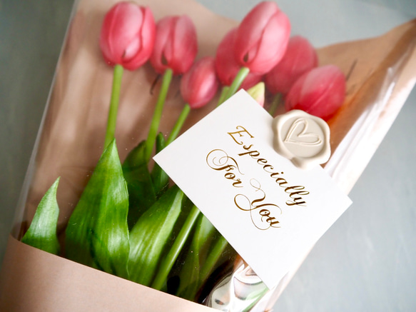 【リアルな触り心地】まるで生花のような瑞々しさ|パーロットチューリップブーケ|アーティフィシャルフラワー【オレンジ】 15枚目の画像