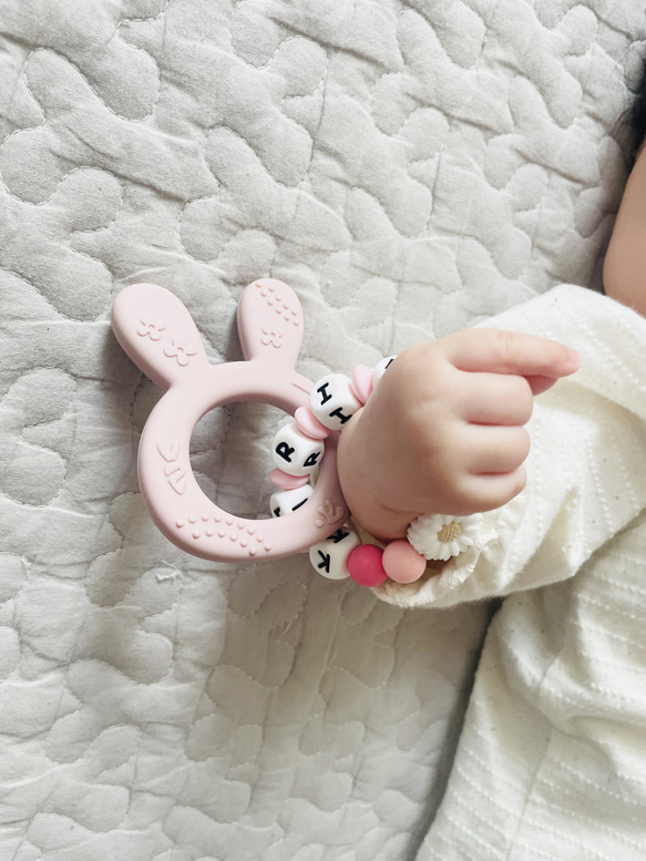 【洗える歯固めリング】歯固め　ラトル　ブレスレット　出産祝い　赤ちゃんのおもちゃ　プレゼント　出産準備 4枚目の画像