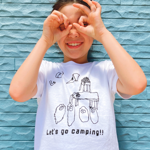 癖強キャンプ Tシャツ オリジナル シルクスクリーン Tシャツ ちび