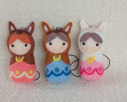 馬マトリョーシカのストラップ 羊毛フェルト Mt.maru 通販 17780452