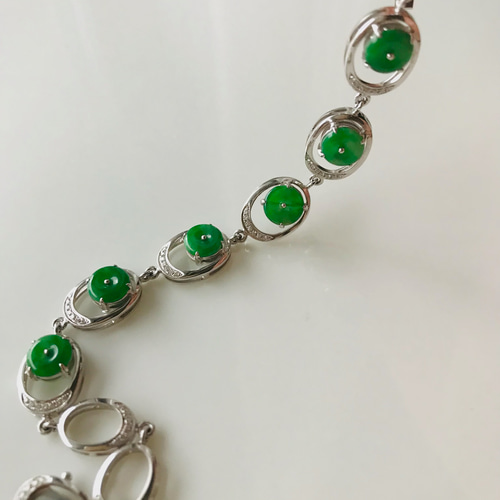 B6010-001】ジェイド 翡翠 ヒスイ ブレスレット 希少 ミャンマー