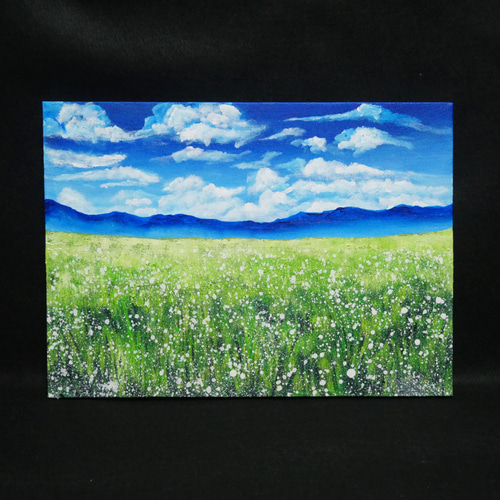 油絵 油彩 油彩画 絵 絵画 【草原に咲く白い花】 絵画 HR 通販 油絵 油彩 油彩画 絵 絵画 【草原に咲く白い花】 絵画 HR 通販
