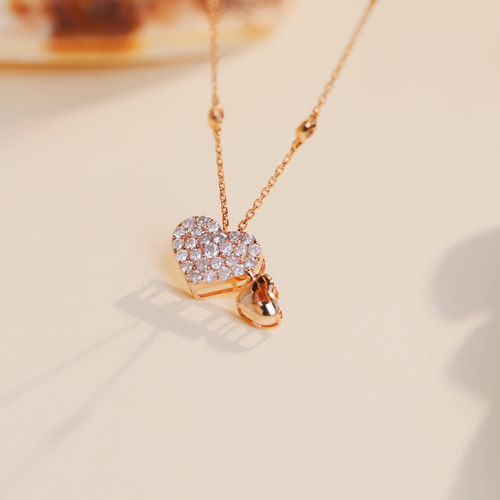 K18ハート型ダイヤモンドペンダントトップのみ