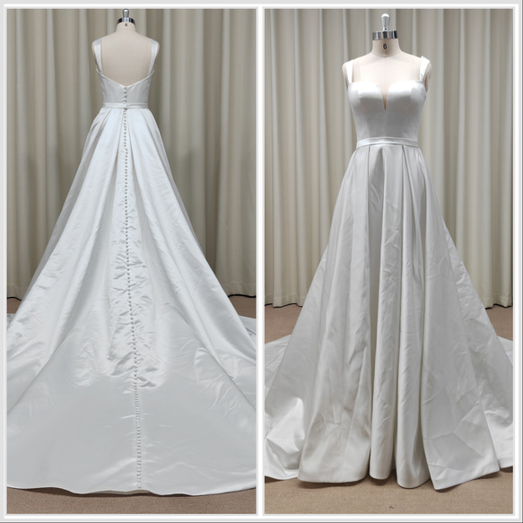 デザイン変更可能】Aライン チューブトップ スリット 2way  