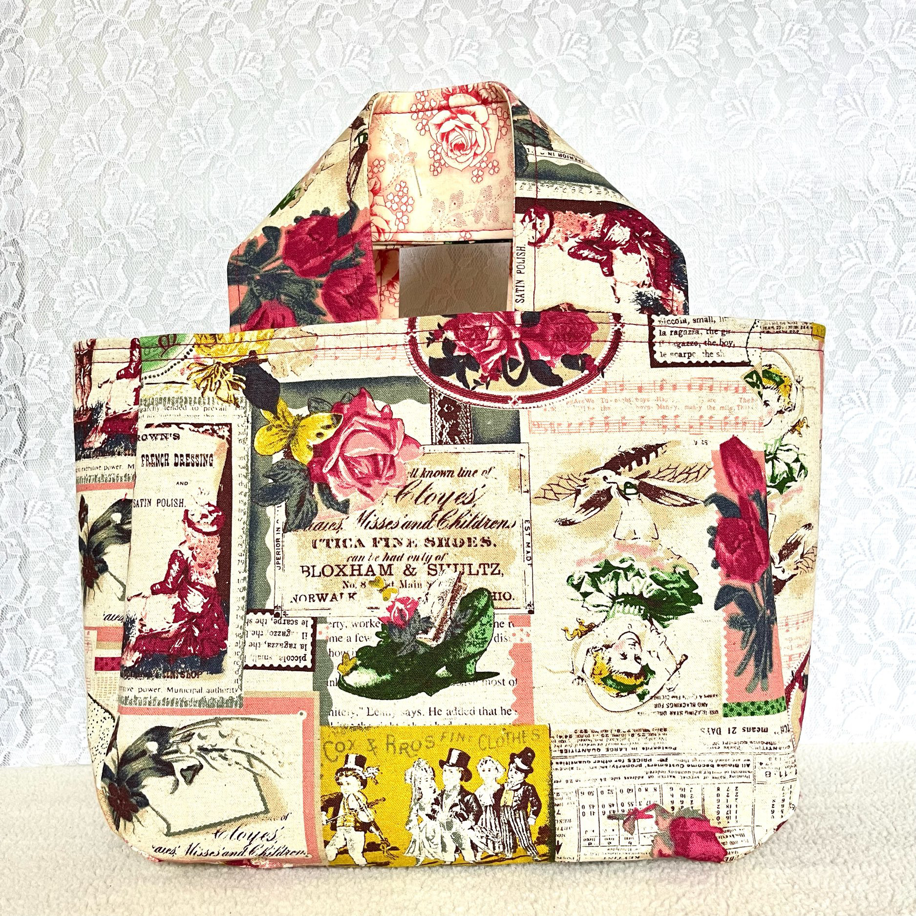 ヴィクトリアンコラージュ　お買い物バッグ(大)