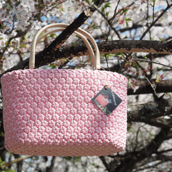 春色　カデナバッグ ハンドバッグ ハンドメイド マットピンク　大 春色 カデナバッグ ハンドバッグ ハンドメイド マットピンク 大