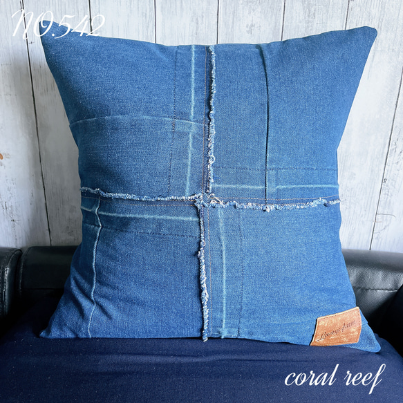NO.542 デニムクッションカバー クッション無し カバーのみ おしゃれ