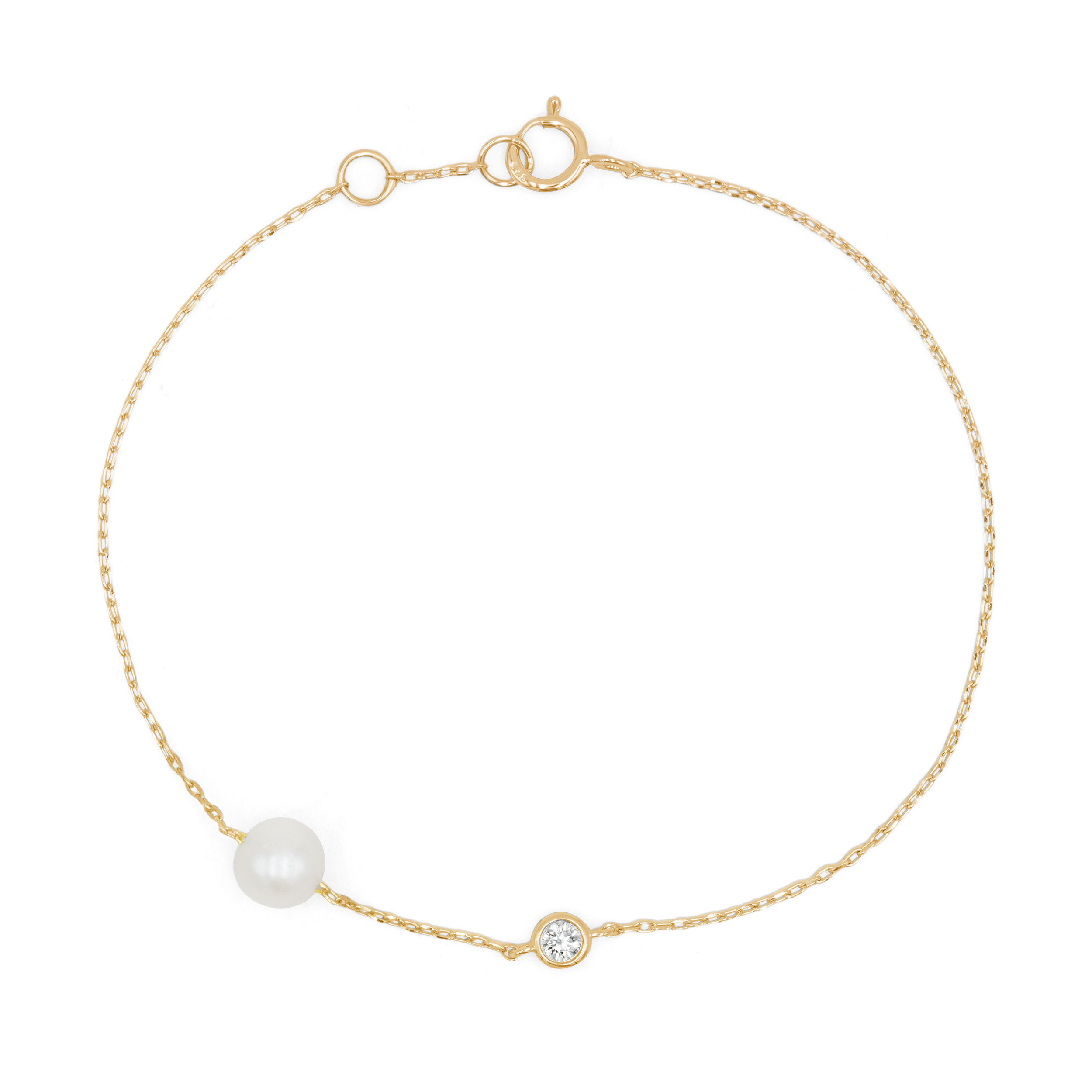 パールとモアサナイトエレガンスブレスレット 即発送可 20240510-009