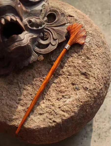 ハンドメイド かんざし 手作り 秋の風 木簪 黄檀 マジェステ 和装髪飾り ヘアアクセサリー 誕生日 記念日