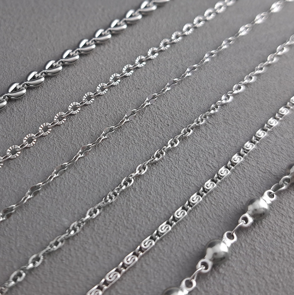 サージカルステンレス ブレスレット シルバー 金属アレルギー対応 つけっぱなしOK 5枚目の画像