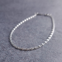 サージカルステンレス ブレスレット シルバー 金属アレルギー対応 つけっぱなしOK 1枚目の画像