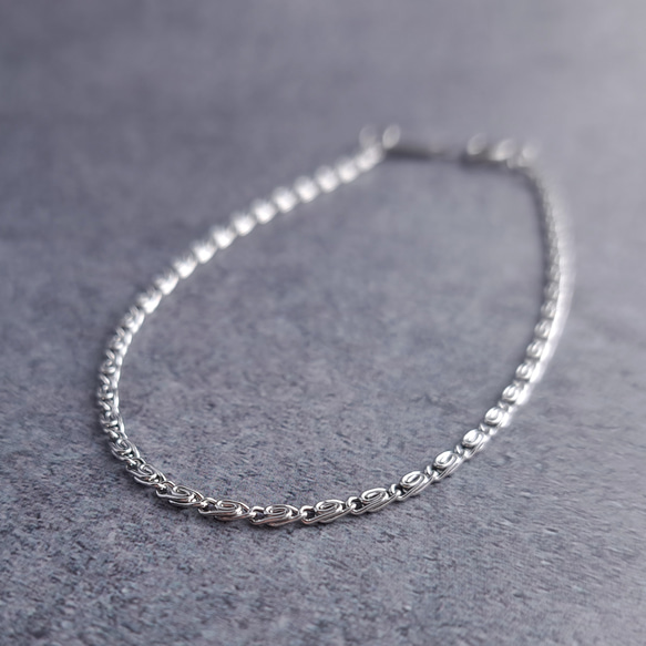 サージカルステンレス ブレスレット シルバー 金属アレルギー対応 つけっぱなしOK 1枚目の画像