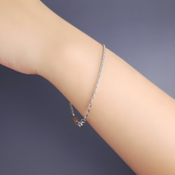 サージカルステンレス ブレスレット シルバー 金属アレルギー対応 つけっぱなしOK 4枚目の画像