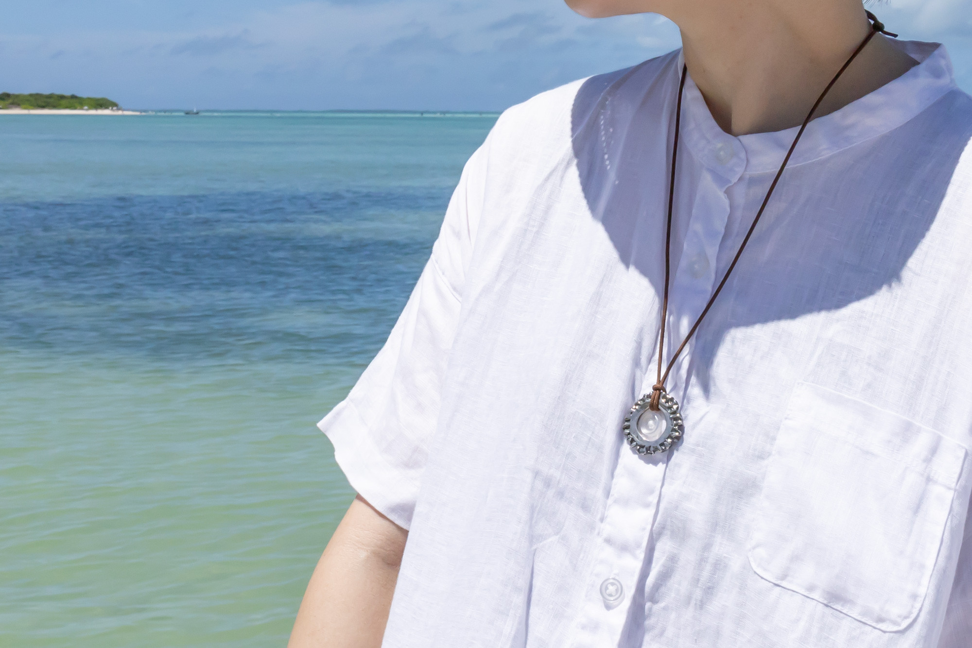 【ゴーヤーチャーム】シルバー／メガネホルダー／Silver925・沖縄アクセ・ペンダントトップ・キーホルダー