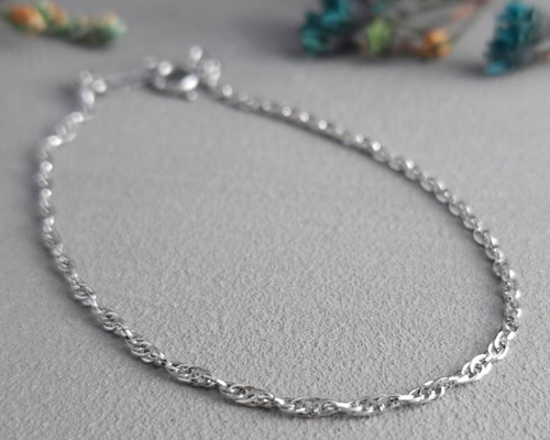 サージカルステンレス ブレスレット シルバー 金属アレルギー対応 つけ