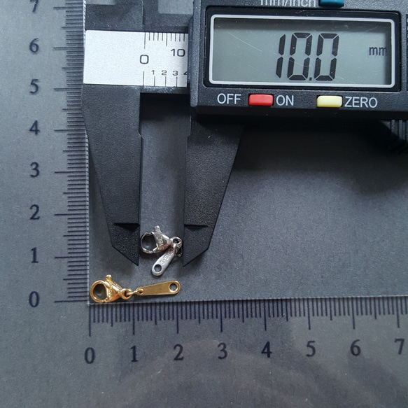 [2pcs] サージカルステンレス316L カニカン 刻印プレート 金属アレルギー対応 7枚目の画像