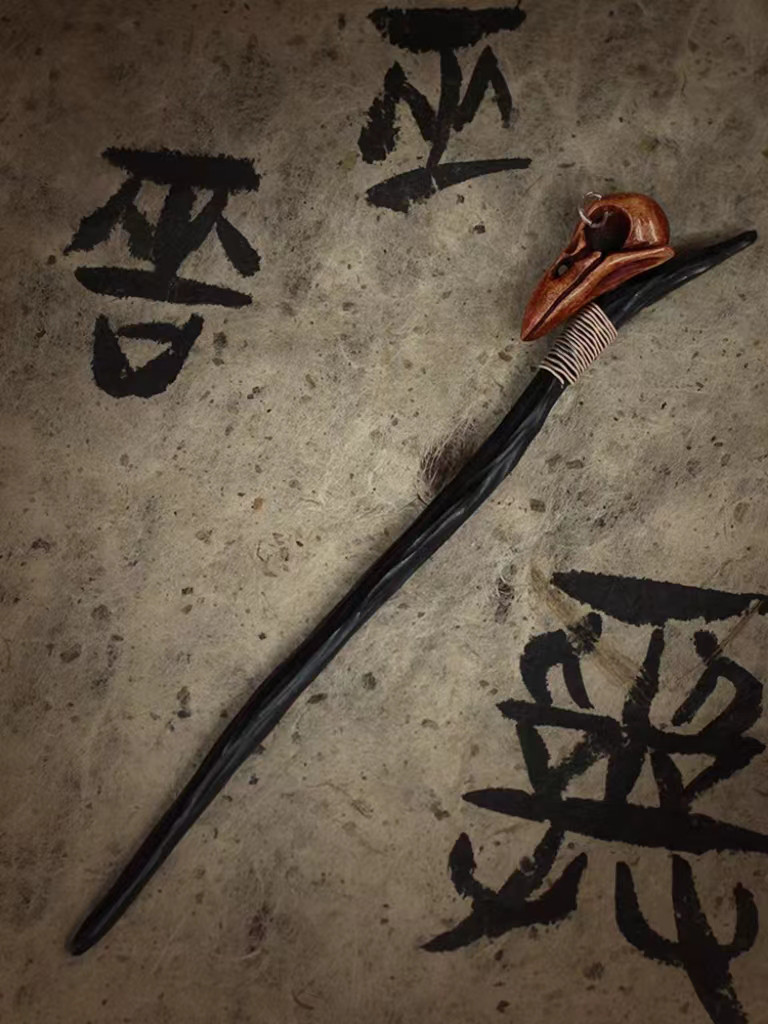 ハンドメイド かんざし 手作り 大巫 木簪 紫檀 鹿の角 マジェステ 和装髪飾り ヘアアクセサリー 誕生日 記念日