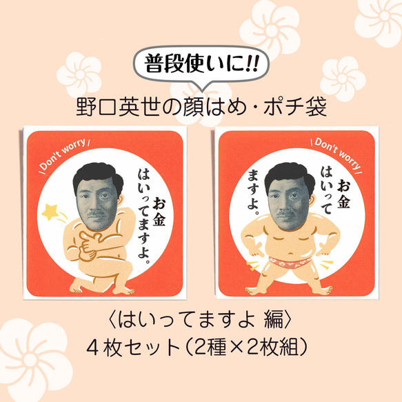 通常版】野口英世の顔はめ・ポチ袋〈はいってますよ編〉 ぽち袋